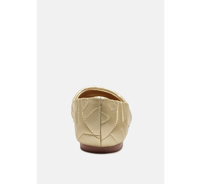 janice quilted ballerina flats