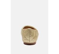 janice quilted ballerina flats