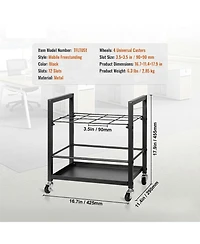 Sugift Blueprint Storage Rack, 12 Slots with Wheels, Mobile Blueprint Holder for Office