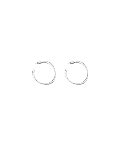 Bearfruit Jewelry Leslie Small Sculpted Oval Hoop Earrings Dainty Trendy