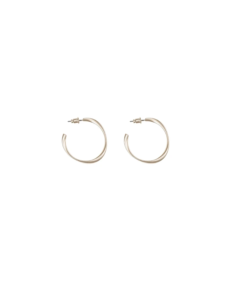 Bearfruit Jewelry Leslie Small Sculpted Oval Hoop Earrings Dainty Trendy