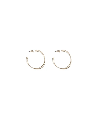 Bearfruit Jewelry Leslie Small Sculpted Oval Hoop Earrings Dainty Trendy