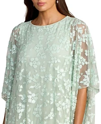 Mac Duggal Women's Floral Embellished Caftan Gown with Sheer Overlay