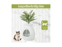 Zeus and Ruta Smart Cat Litter Box with Electronic Odor Removal and Sterilization for Indoor Cats