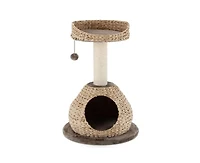 Zeus and Ruta 28 Inch Hand Made Cat Tree Tower with Jump Platform for Indoor Cats