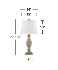 Regency Hill Serena Traditional Country Cottage Table Lamps 27 1/2" Tall Set of 2