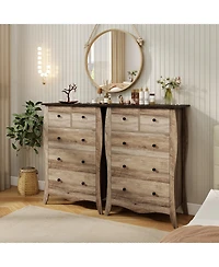 Slickblue 5 Drawer Closet Organizer with Fabric Bins and Anti-Tip Kit