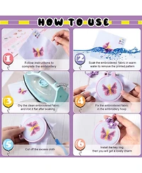 Gnuadz 6 Sets Cross Stitch Kits Beginners Embroidery Needlepoint Starters Practice Sets