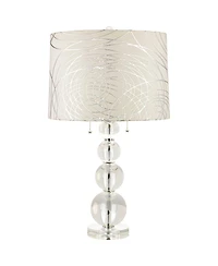 Vienna Full Spectrum Modern Table Lamp 26.5" High Clear Crystal Stacked Spheres