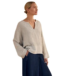 Celtic & Co. Women's V Neck Relaxed Swing Top