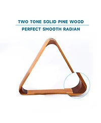 Gse Games & Sports Expert Solid Wood 8 Ball Triangle and 9 Diamond Pool Racks for 2 1/4" Balls