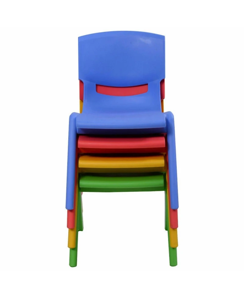 Gouun 4-Pack Stackable Children Chairs for Playroom and Classroom