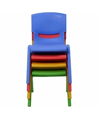 Gouun 4-Pack Stackable Children Chairs for Playroom and Classroom