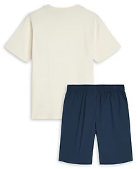 Scotch & Soda Boys' 8-16 Short-Sleeve T-Shirt and Shorts, 2-Piece Set