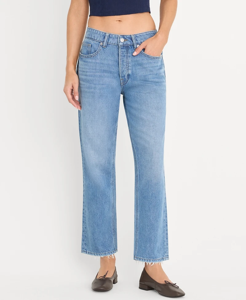 Good American Women's Weightless Mid-Rise Boyfriend Jeans