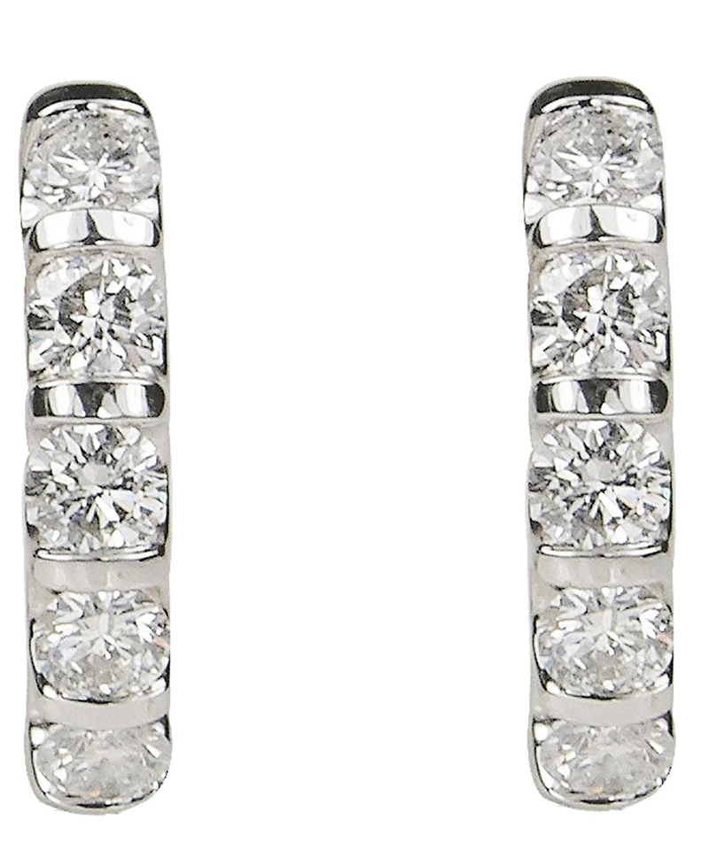 Diamond Hoop Earrings in 14k White Gold (1-1/2 ct. t.w.)