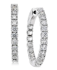 Diamond In-and-Out Hoop Earrings (2 ct. t.w.) in 14k White Gold