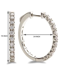 Diamond Hoop Earrings (5/8 ct. t.w.) in 14k White Gold