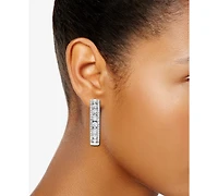 Diamond Openwork Small Hoop Earrings (1-1/2 ct. t.w.) in 14k White Gold, 0.75"