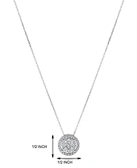 Diamond Halo Cluster Pendant Necklace (1 ct. t.w.) in 14k White Gold