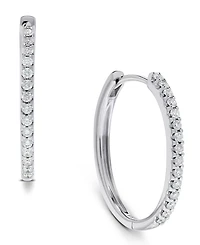 Diamond Hoop Earrings (1/3 ct. t.w.) in 14k White Gold