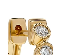 Diamond Bezel Hoop Earrings (3/8 ct. t.w) in 14K Gold
