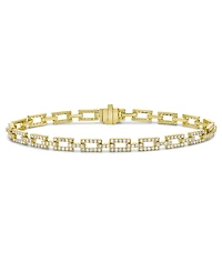 Diamond Square Link Bracelet (2 ct. t.w.) in 14k Gold or 14k White Gold