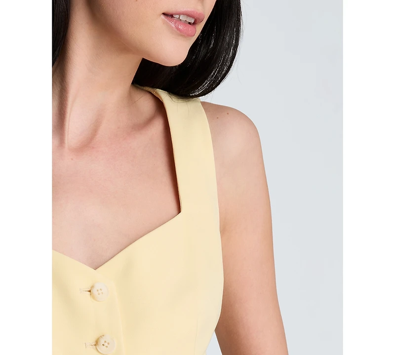 Kenneth Cole Women's Sleeveless Curved Peplum Vest