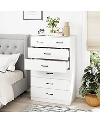 Slickblue Wooden Chest of Drawers with Anti-toppling Device and Metal Handles