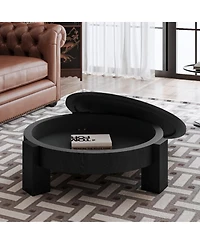 Rainsken 31.5'' Round Coffee Table with Hidden Storage