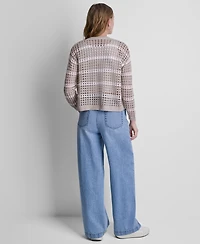 Dkny Jeans Women's Relaxed Fit Open-Front Cardigan