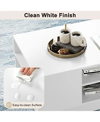 Slickblue 2 Tier Coffee Table with Open Storage Shelves