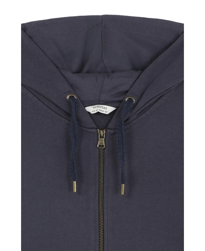 Scalpers Little Girls Embossed Skull Zip Hoodie