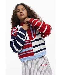 Desigual Girls Girls's Striped sweater zipper