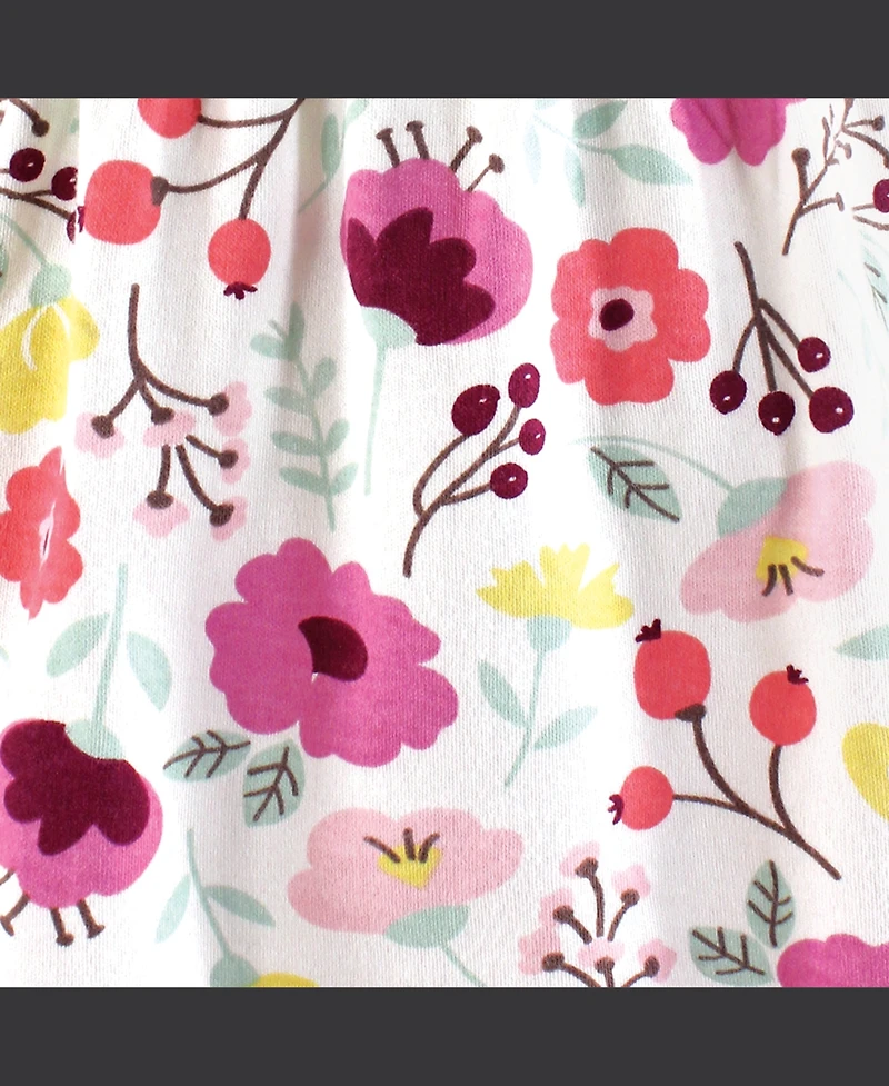 Touched by Nature Baby Girls Natural Cotton Dresses Featuring Both Short and Long Sleeves