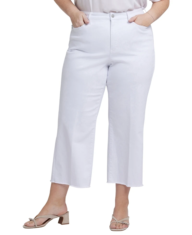 Nydj Plus Coco Relaxed Wide-Leg Crop Jeans