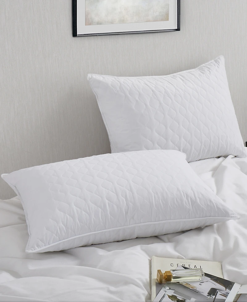 Unikome Quilted Goose Feather 2-Pc. Pillow, King