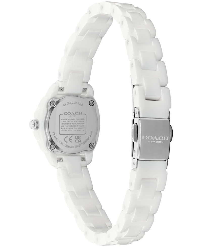 Coach Women's Kitt White Ceramic Bracelet Watch, 21mm