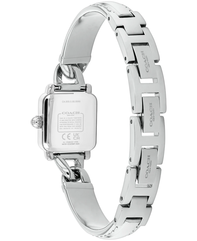 Coach Women's Cass Silver Tone Stainless Steel Bangle Bracelet Watch, 18mm