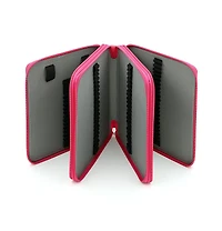 Gnuadz Pu Leather Pencil Case 120 Slot Holder Handle Strap Box