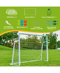 Gnuadz Soccer Goal Steel Backyard Target Net Outdoor Sports Gifts