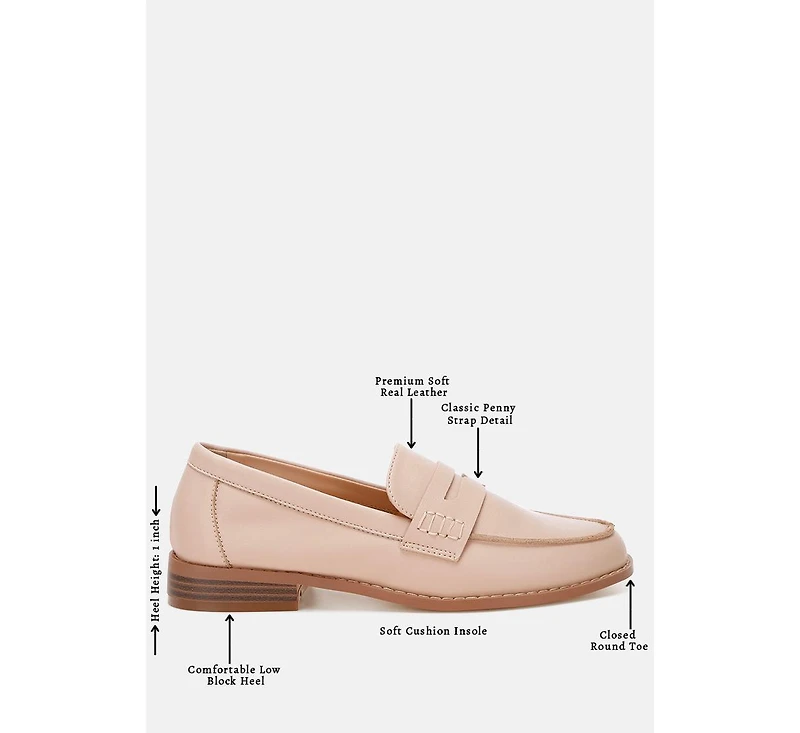 London Rag Womens Reiga Low Block Heel Loafers