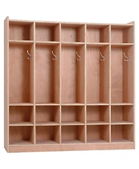 gaomon Wall Mounted Cubby Organizer with 15 Storage Compartments and Hooks