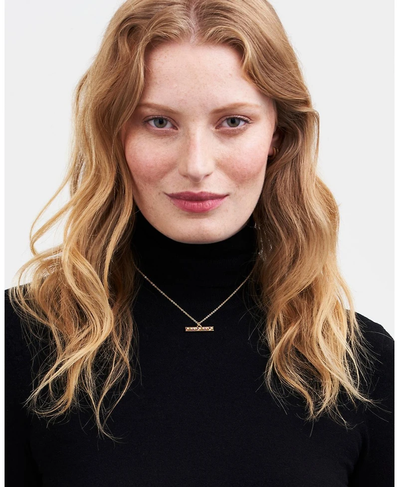 Fable England Folksy Floral T-Bar Chain Necklace