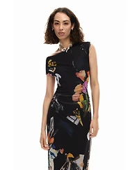 Desigual Women's Midi collage dress