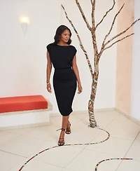 Body by Miraclesuit Women's Boat Neck Midi Dress