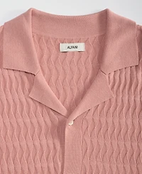 Alfani Men's Short-Sleeve Textured Button Down Sweater, Macy's Exclusive