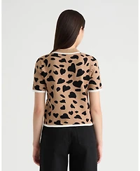 Nvlt Women's Short Sleeve Polo Sweater