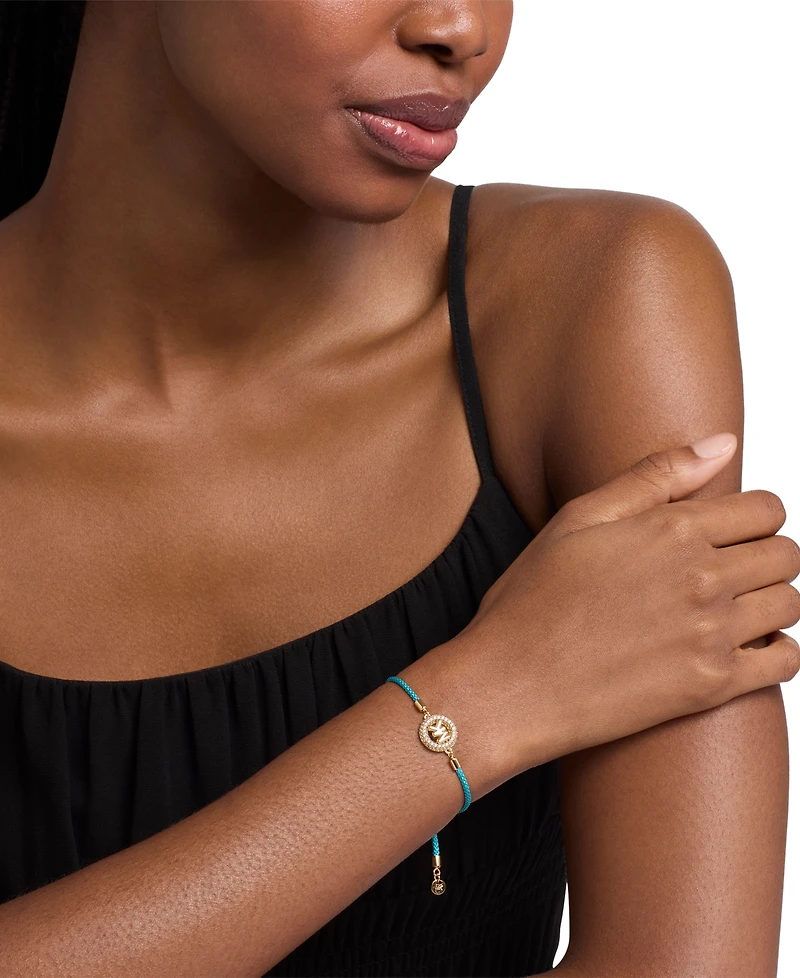 Michael Kors Pave Logo Cord Bracelet