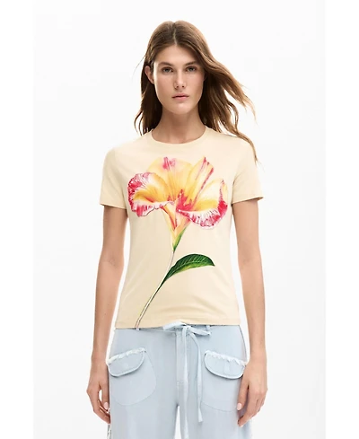 Desigual Women's Large flower T-shirt